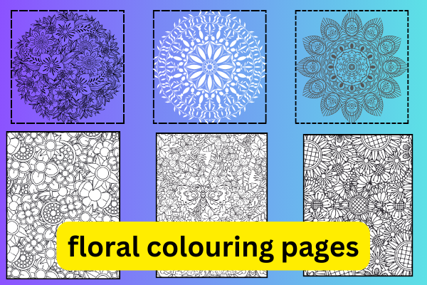 colouring pages floral