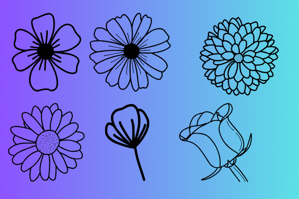 flower coloring book pages