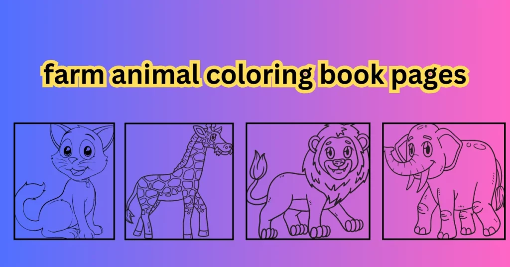 farm animal coloring book pages